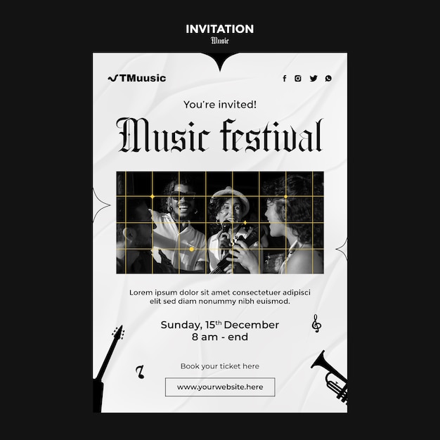 PSD music festival template design