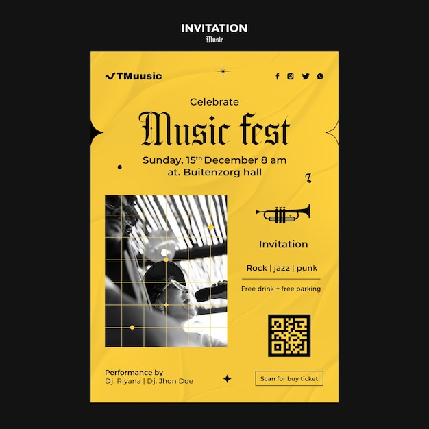 PSD music festival template design