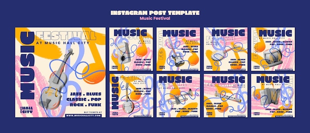 PSD music festival template design