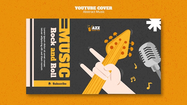 PSD modello di copertina youtube del festival musicale