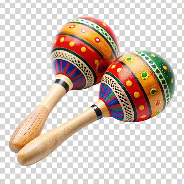 PSD music maracas isolated on transparent background