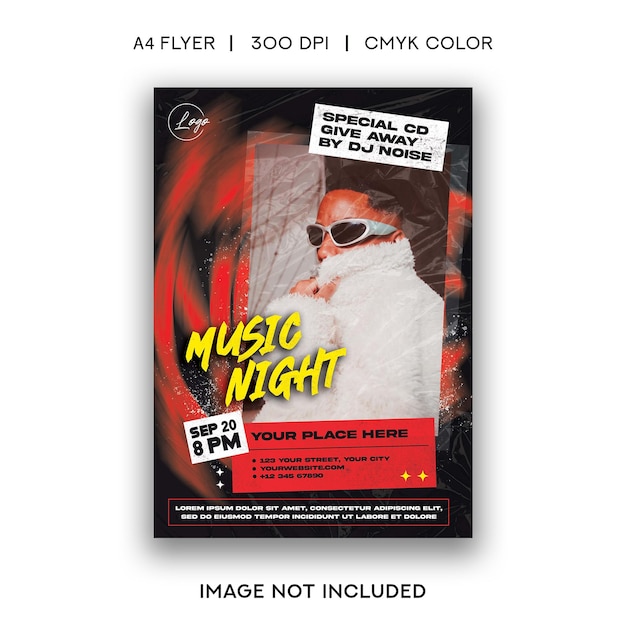 Music night party flyer