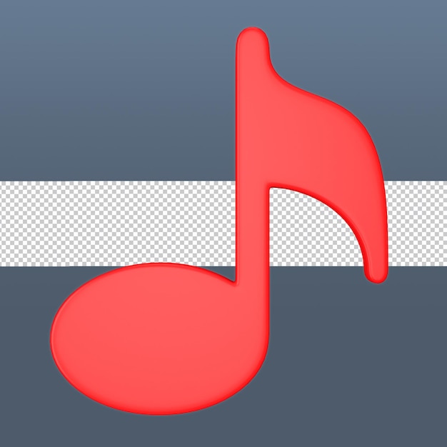 PSD music note 3d icon