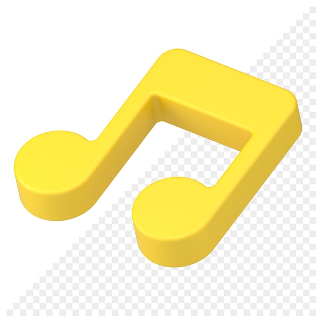 PSD music note 3d icon