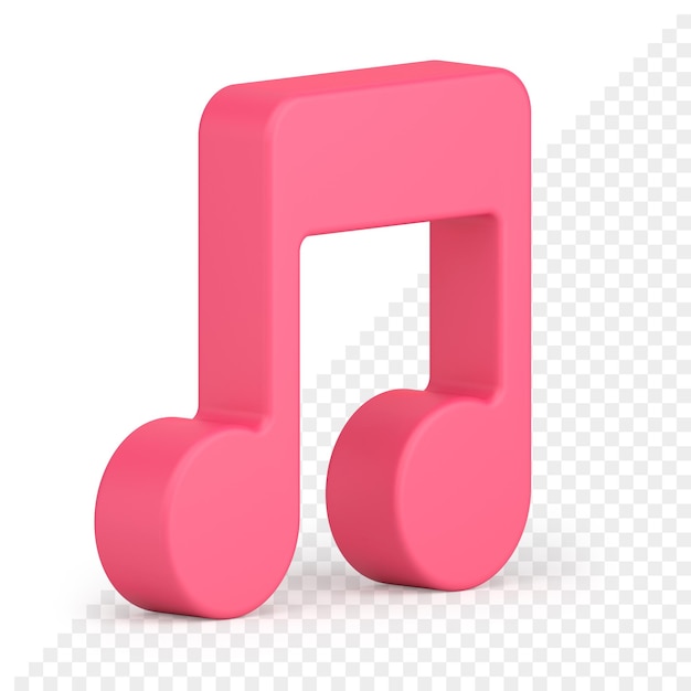 PSD music note 3d icon