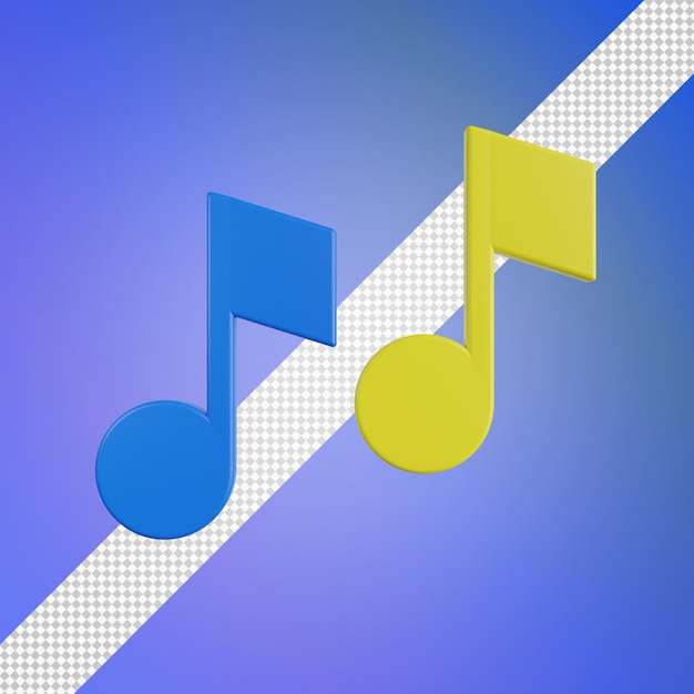 Music note 3d illustration