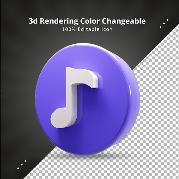 음악 노트 3d Ui 아이콘