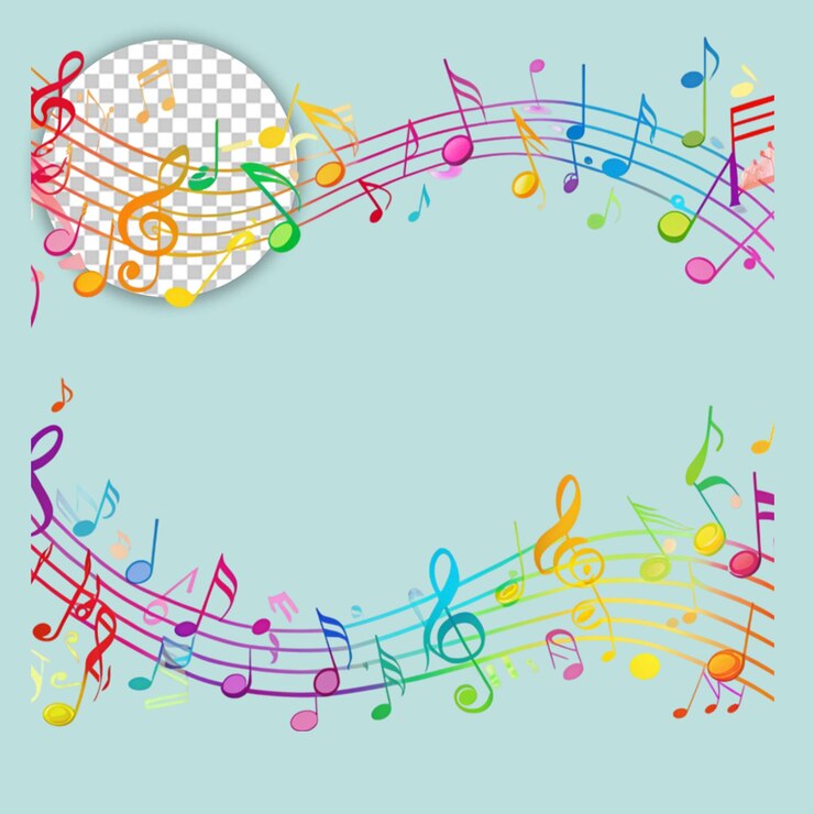 透明な背景の音楽音符