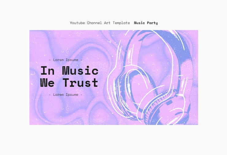 PSD music party entertainment sjabloon