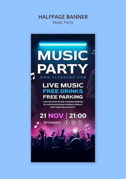music party entertainment template