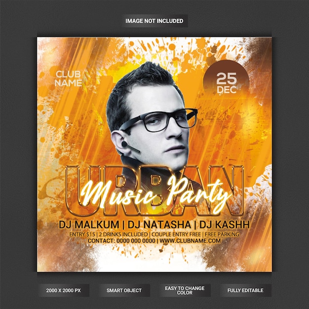 Music party flyer template