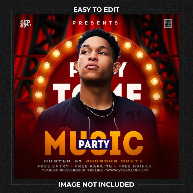 PSD music party template