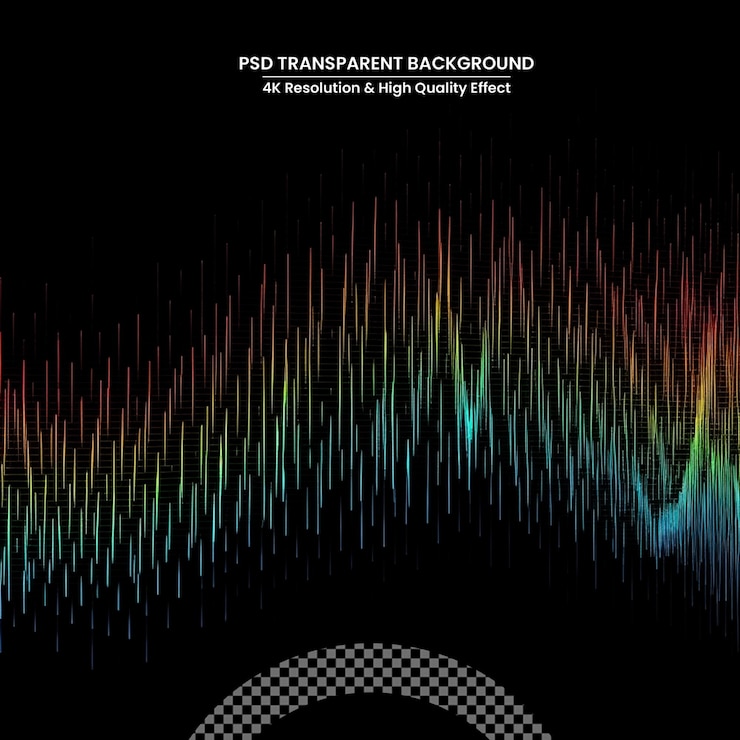 PSD music poster for electronic festival with dotted lines and waves party flyer cover design concept