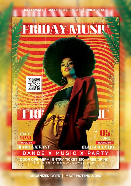 music poster print template