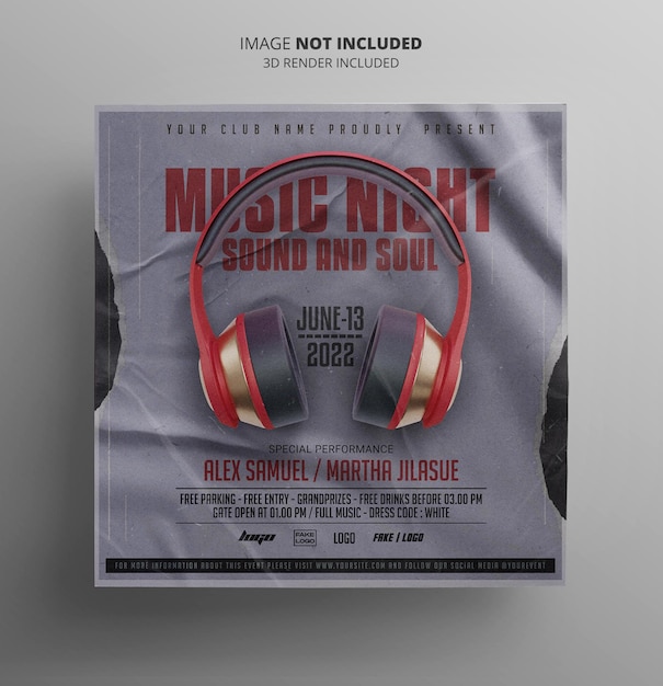 PSD music promotional template