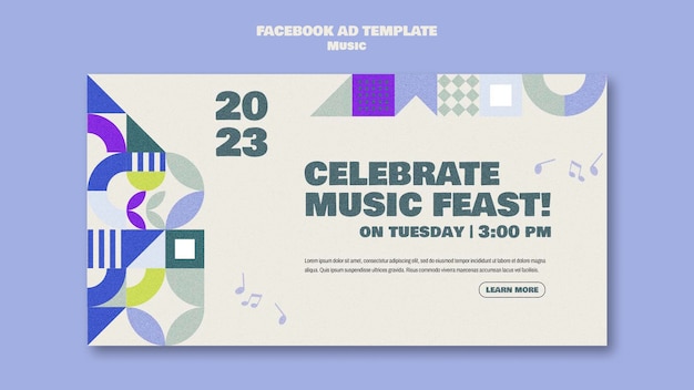 PSD ミュージックショーfacebookテンプレート