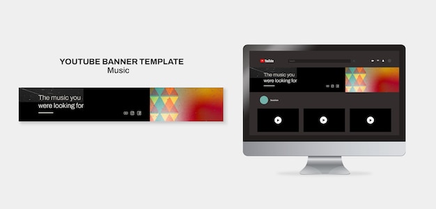 music show youtube banner template