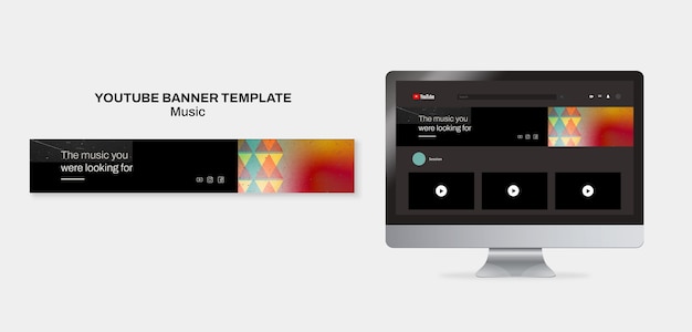 Music show youtube banner template