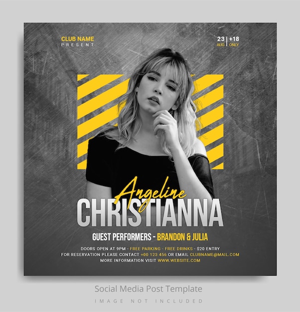 Music social media post template