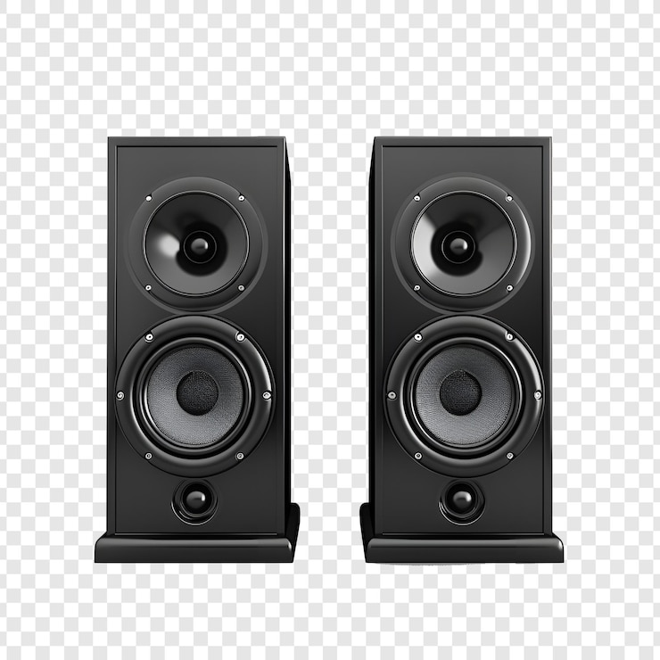 PSD 透明な背景に隔離された音楽スピーカー