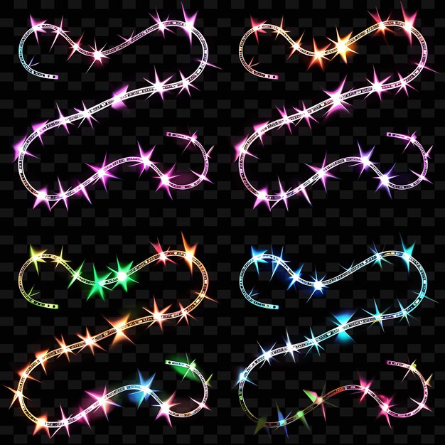 PSD music synced led strip lights met dynamische kleuren transparantie y2k neon light decoratieve achtergrond