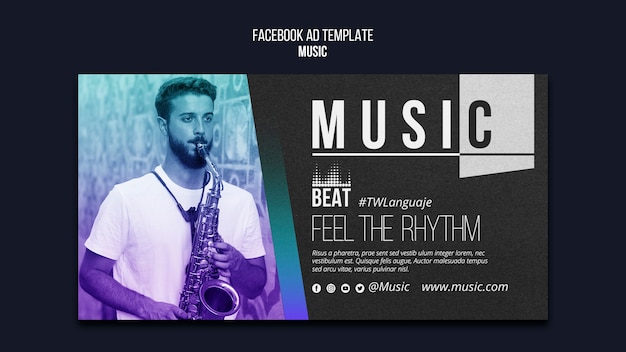 PSD music template design