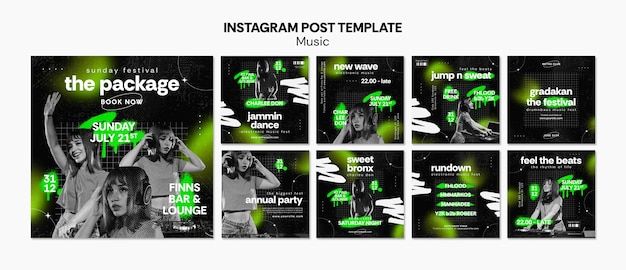 PSD music template design