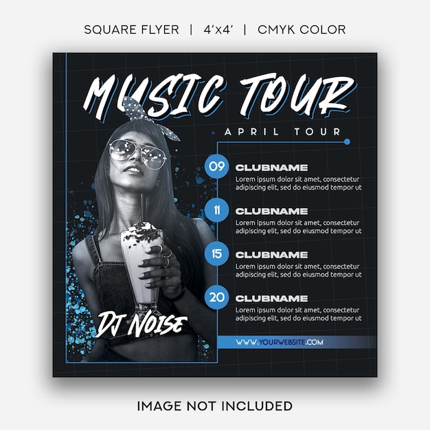 PSD music tour flyer