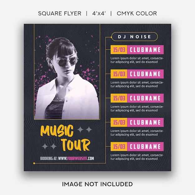 Music tour flyer