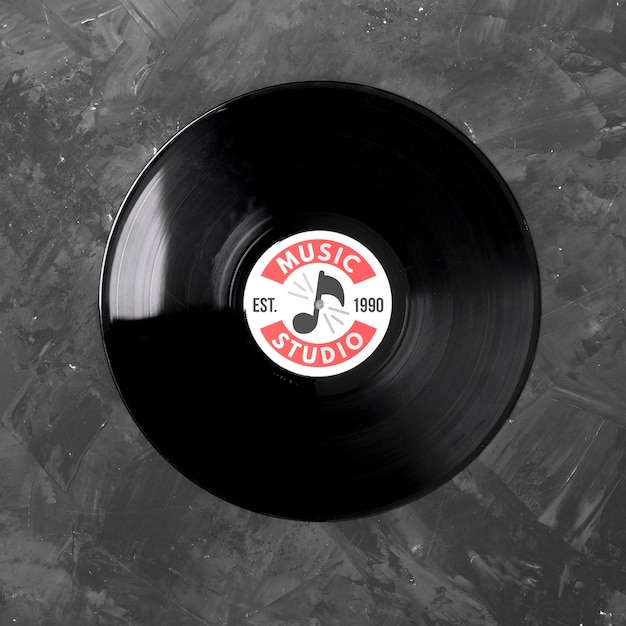 music vinyl mock-up