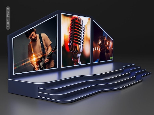 PSD musical event stage mockup