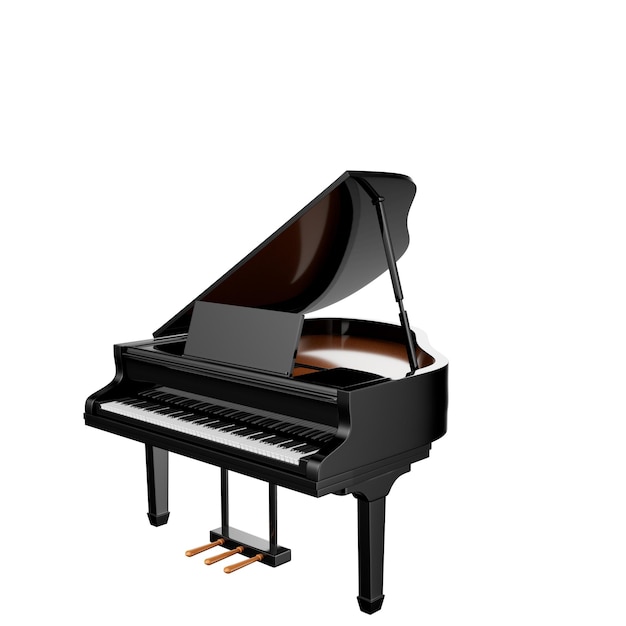 PSD musical instrument 3d illustration