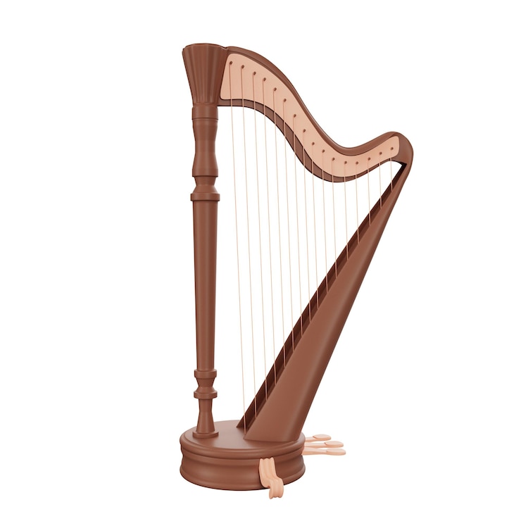 PSD musical instrument 3d illustration