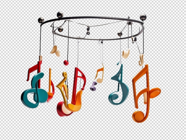 PSD musical mobile png transparent