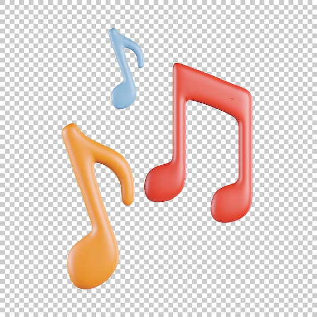 Musical note 3d icon