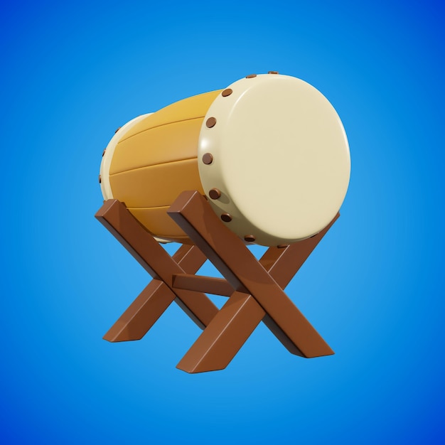 A muslim drum with stand 3d illustration, ramadhan, muslim, icon