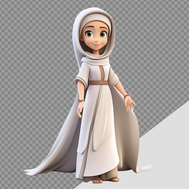 Muslim girl png isolated on transparent background