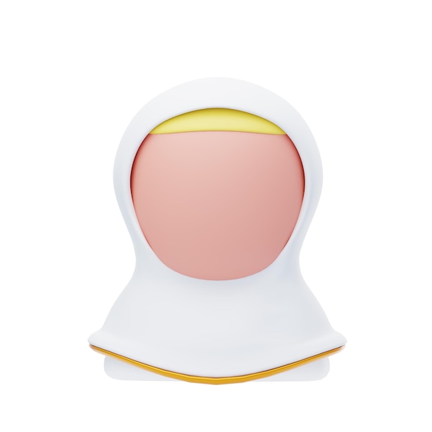 Muslim women wearing hijab 3d icon muslim female 3d icon