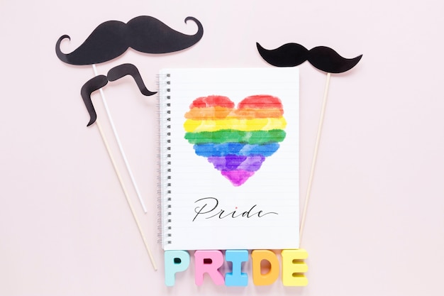 PSD mustache collection and notebook