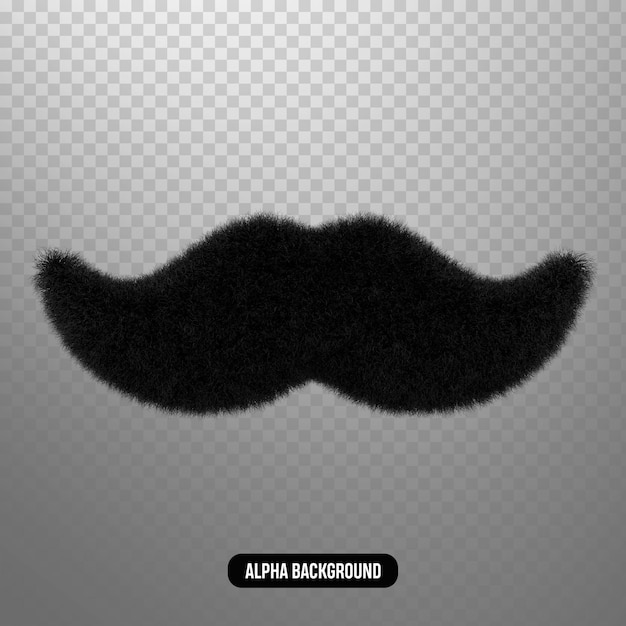 PSD mustache fathers day element 3d render