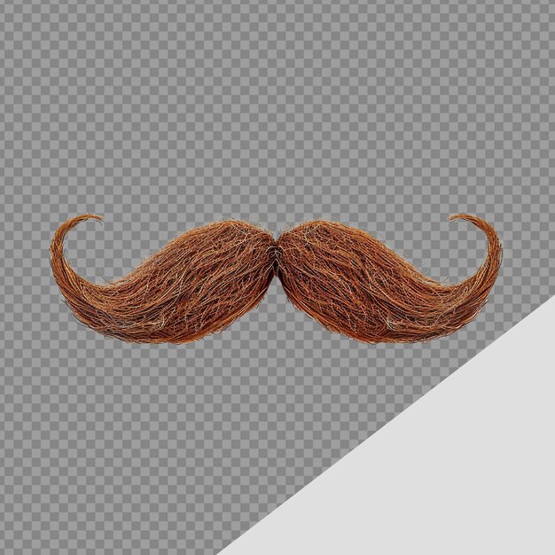 PSD mustache illustration style png isolated on transparent background