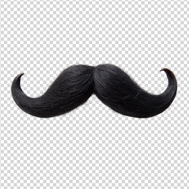 PSD mustache isolated on transparent background