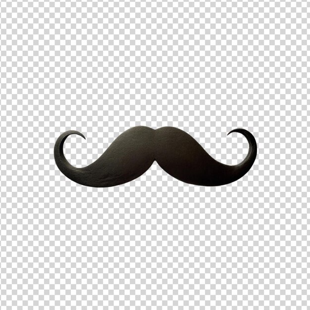 PSD mustache isolated on transparent background