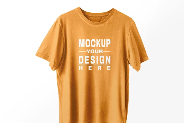 Mustard geel T-shirt mockup