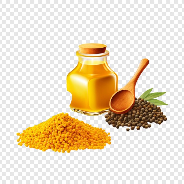 PSD mustard isolated on transparent background