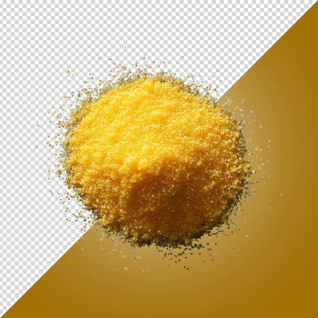 PSD mustard powder isolated on white