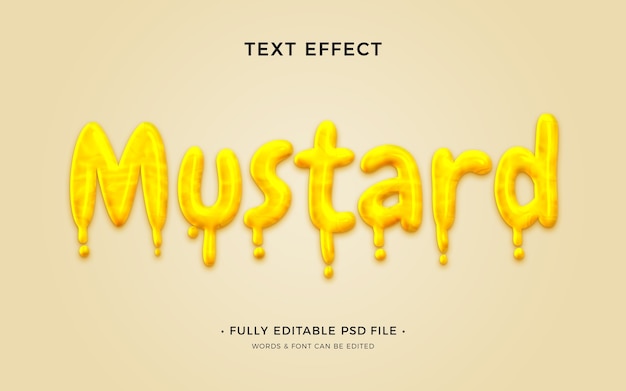 Mustard text effect