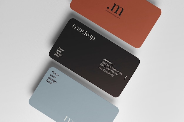 PSD muted color stationery mockup