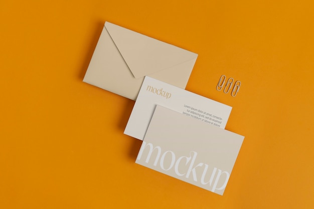 Muted color stationery mockup