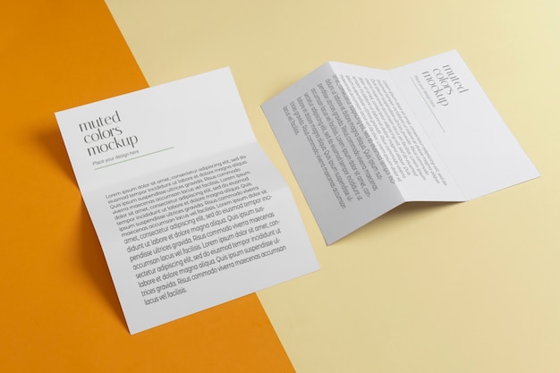muted color stationery mockup
